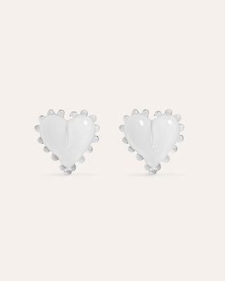 White Kardia Earrings